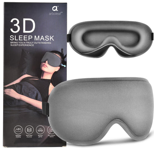 Arboleaf Sleep Mask Sleep Eye Mask Comfort Sleeping Mask Adjustable Fit Sleep Masks for Women Contoured for Zero Pressure Sleep Eye Mask for Deep Sleep Travel Bliss and Serene Naps